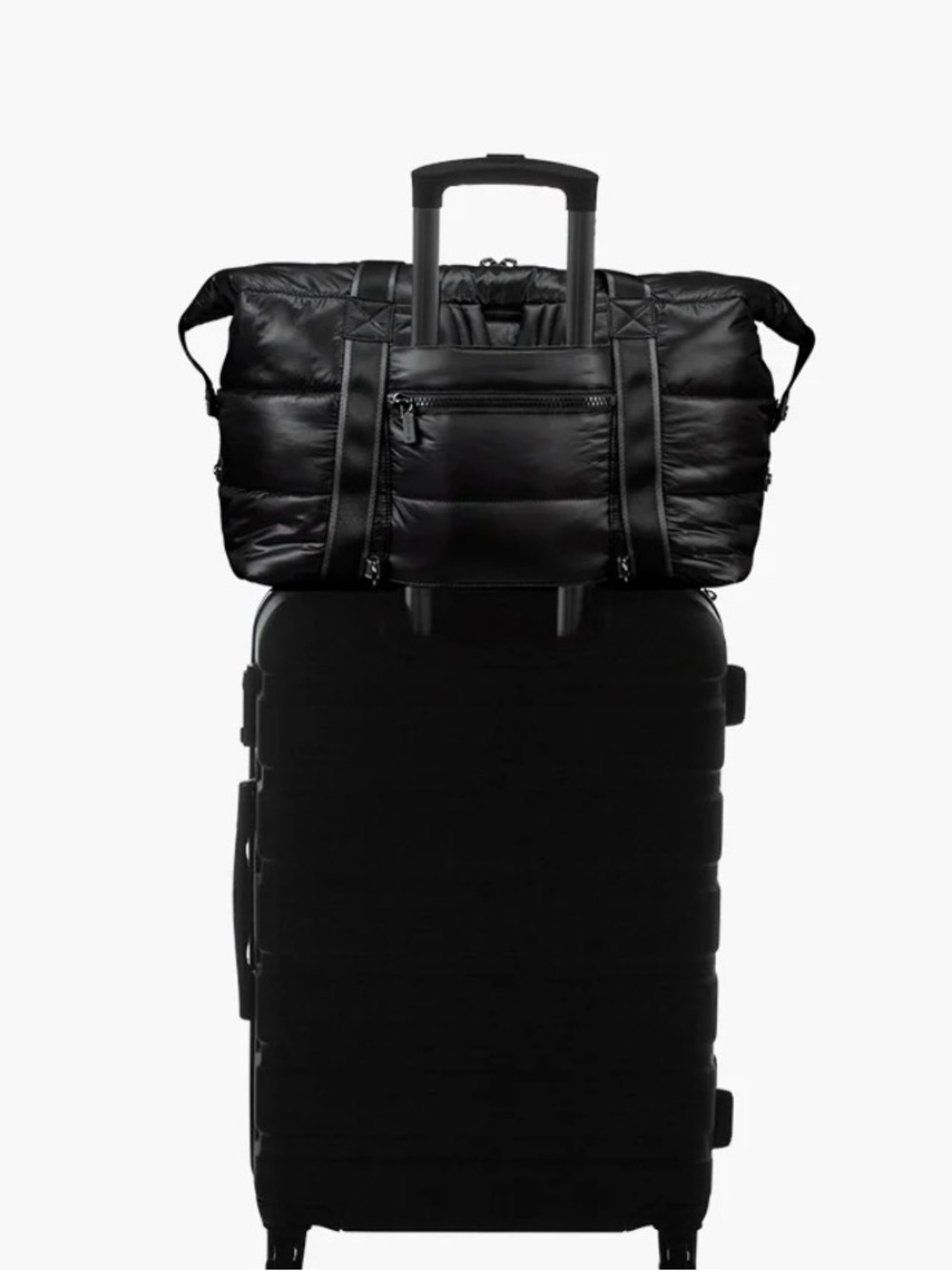 Oliver Thomas Black Quilted Travel Tote - Picture 5 of 10